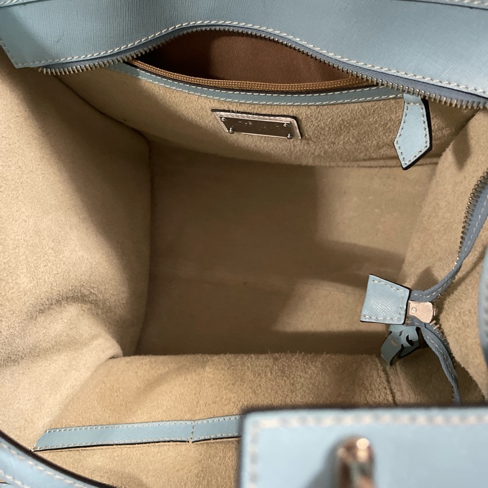 Authentic Valentino Cynthia By Mario -Handbag Tote White And Blue - Picture 10 of 12